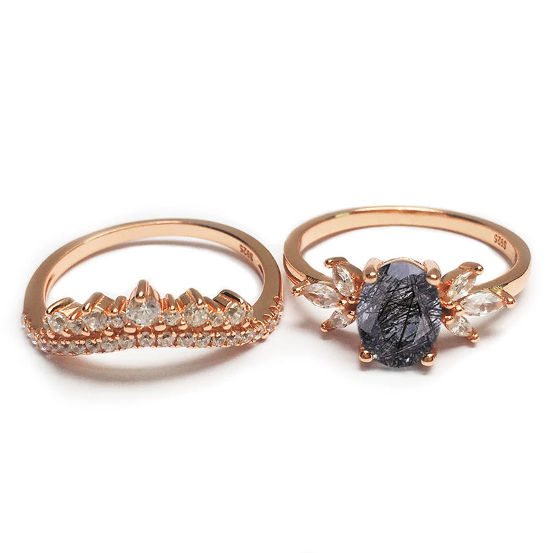 Bague noir femme