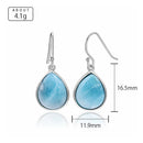 Boucles d'oreilles larimar argent