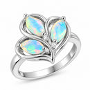 Bague argent opale bleue