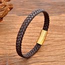 Bracelet cuir tressé