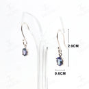 Boucles d'oreilles tanzanite pendant