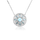 Pendentif larimar en argent 925
