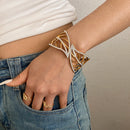 Bracelet acier inoxydable doré