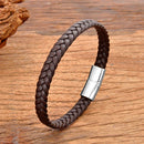 Bracelet cuir tressé