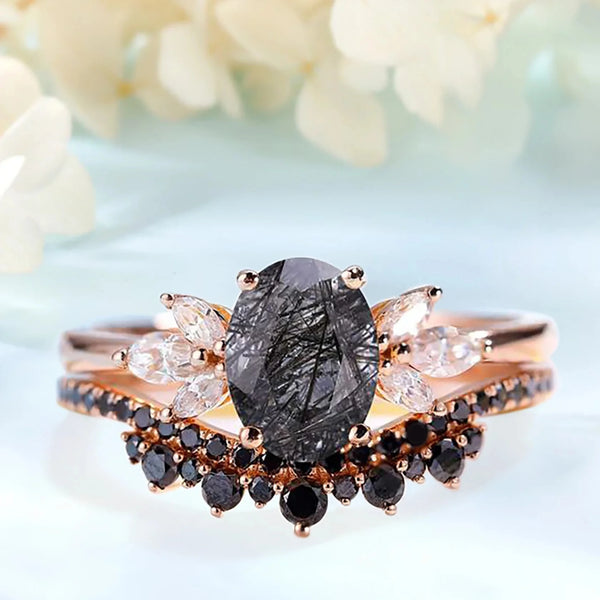 Bague noir femme