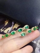 Bracelet argent emeraude