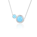 Pendentif rond larimar