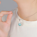 Pendentif larimar papillon