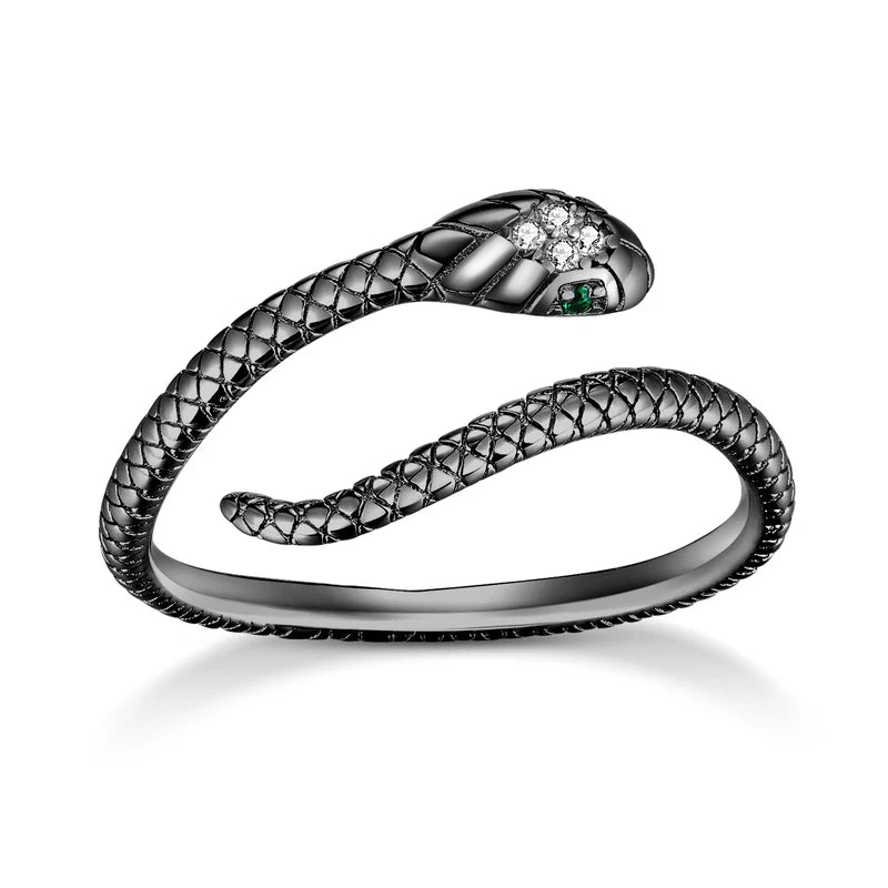 Bague argent serpent