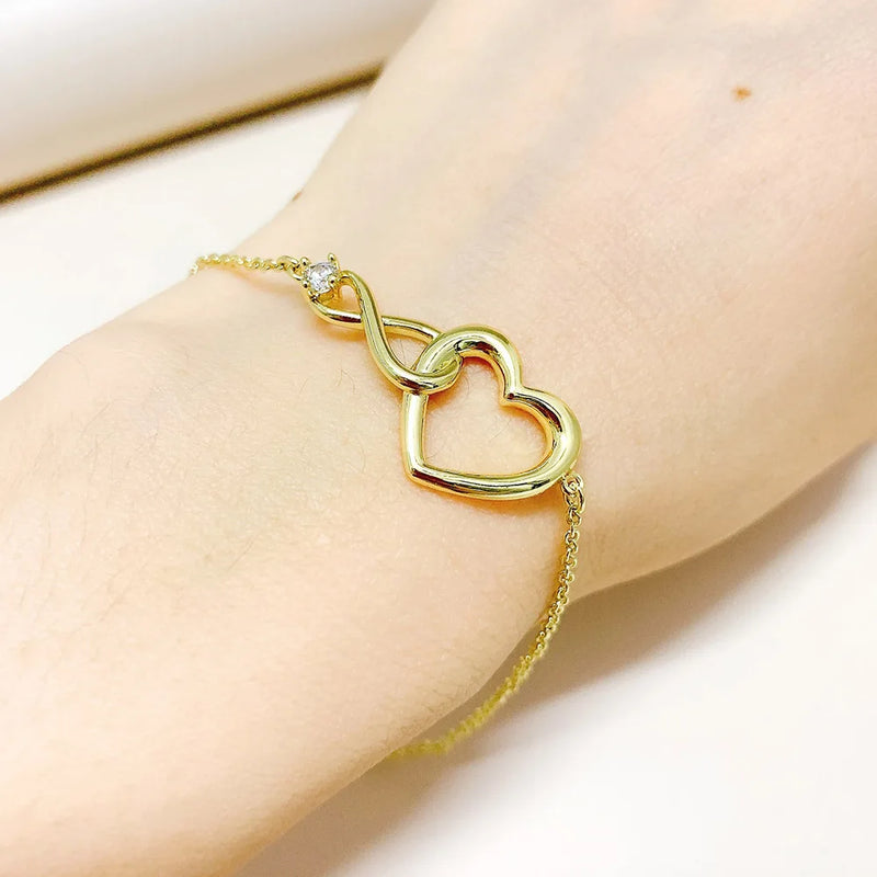 Bracelet coeur or