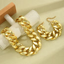 Collier doré grosse maille