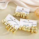 Boucles d'oreille dorées (18 pièces)
