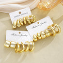 Boucles d'oreille dorées (18 pièces)