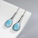 Boucle d'oreille larimar des caraibe