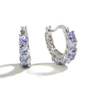 Boucles d'oreilles en tanzanite et argent