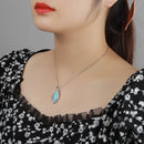 Larimar pendentif argent