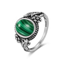 Bague argent malachite