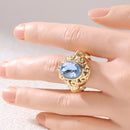Bague pierre bleue