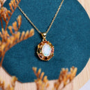 Collier argent opale pierre Tourmaline