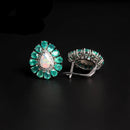Boucle d'oreille opale et agate