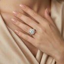 Bague solitaire moissanite