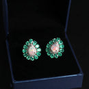 Boucle d'oreille opale et agate
