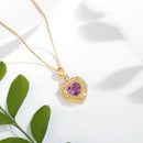 Pendentif coeur amethyste