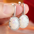 Boucles d'oreilles imitation opale
