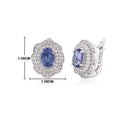 Boucle d'oreille argent tanzanite