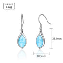 Boucle d'oreille en larimar
