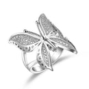 Bague argent papillon