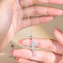Collier croix zirconium