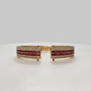 Bracelet plaqué or ruby