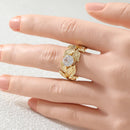 Bague de promesse dorée