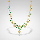 Collier zircon jaune femme