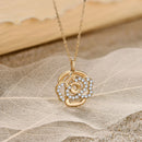 Collier fleur argent