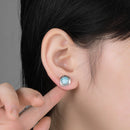 Puce d'oreille larimar et argent