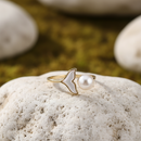 Bague or et perle