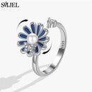 Bague marguerite argent