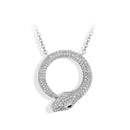 Collier serpent argent