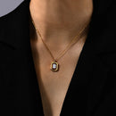 Collier argent femme pierre