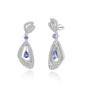 Boucles d'oreilles argent et tanzanite