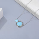 Pendentif rond larimar