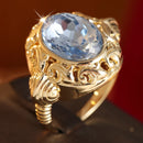 Bague pierre bleue