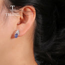 Boucle d'oreille argent tanzanite