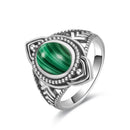 Bague argent malachite