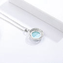 Collier larimar pierre ronde