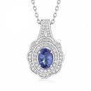 Pendentif tanzanite argent