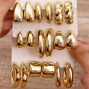 Boucles d'oreille dorées (18 pièces)