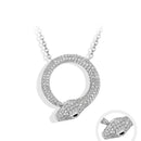Collier serpent argent